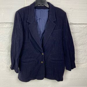 Signature expressions Vintage wool blend Classic Navy Blazer size 12